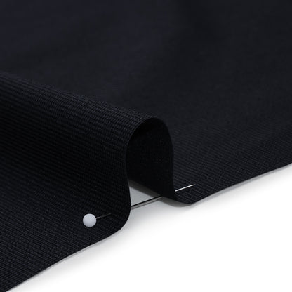 Stretch Polyester and Nylon Dobby Shirting - Dark Navy - Designer Deadstock