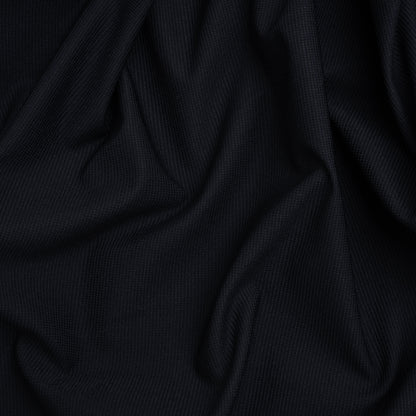 Stretch Polyester and Nylon Dobby Shirting - Dark Navy - Designer Deadstock