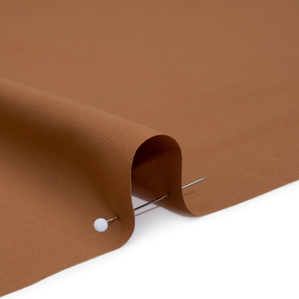 Drapey Polyester Woven - Autumnal Brown - Designer Deadstock - Detail