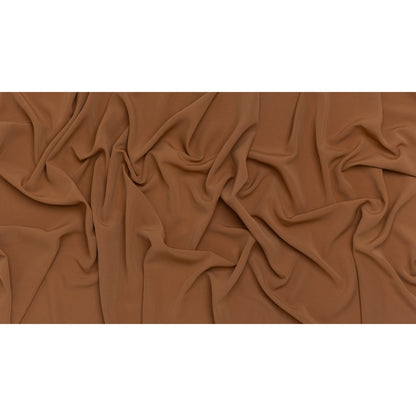 Drapey Polyester Woven - Autumnal Brown - Designer Deadstock