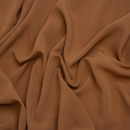 Drapey Polyester Woven - Autumnal Brown - Designer Deadstock