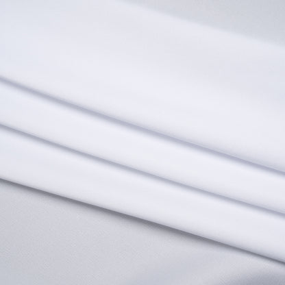 Stretch Polyester Satin - White - Designer Deadstock
