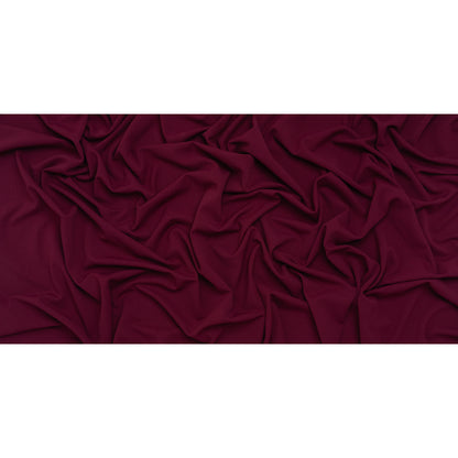 Stretch Polyester Crepe Double Knit - Wine Red - Designer Deadstock - Full