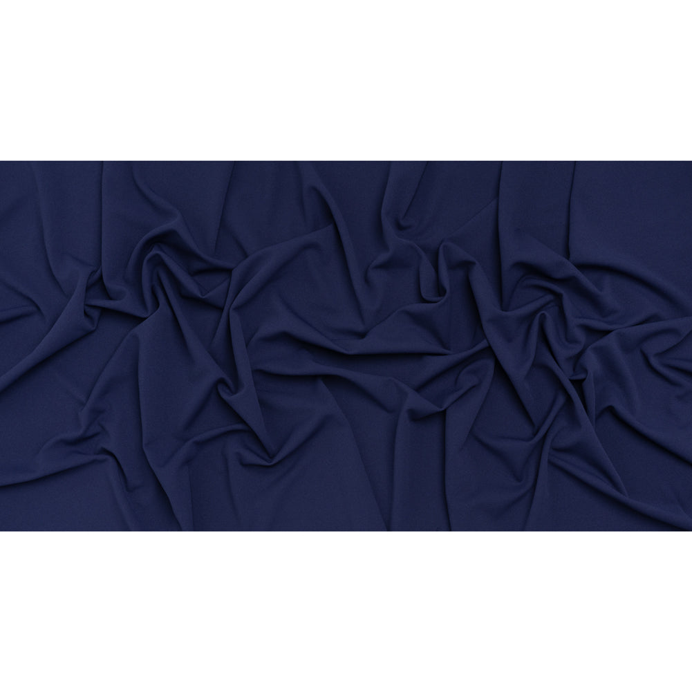 Stretch Polyester Crepe Double Knit - Dark Blue - Designer Deadstock - Full