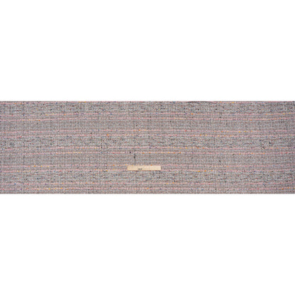 Polyester and Wool Blend Textural Tweed - Baby Pink, White and Metallic Silver
