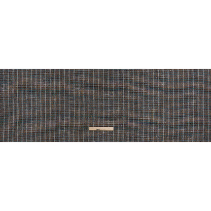 Polyester Tweed with Baby Sequins - Teal, Blue and Brown Plaid