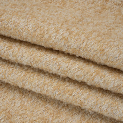 Wool Blend Boucle Tweed - Beige and Tan Folded