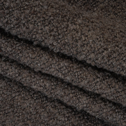 Wool Blend Boucle Tweed - Brown Folded