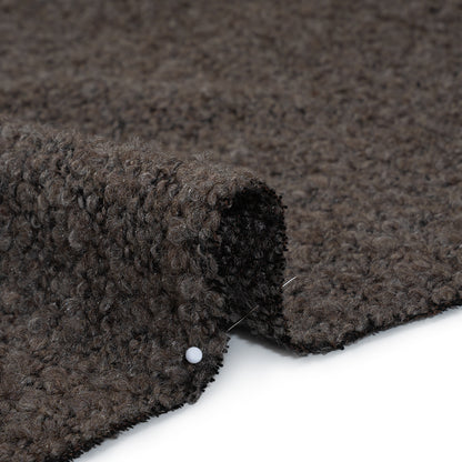 Wool Blend Boucle Tweed - Brown Detail