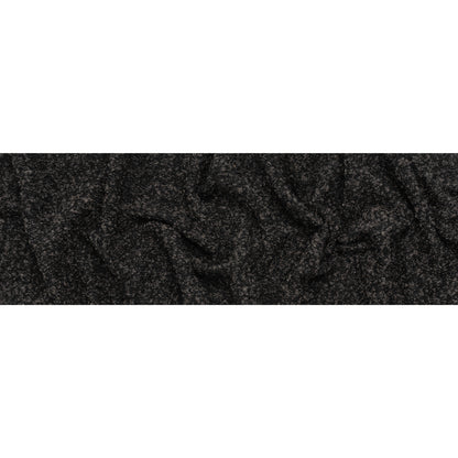 Wool Blend Boucle Tweed - Black and Brown - Full