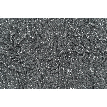 Recycled Polyester All-Over Circular Baby Sequins on Stretch Mesh - Silver - Divine Collection