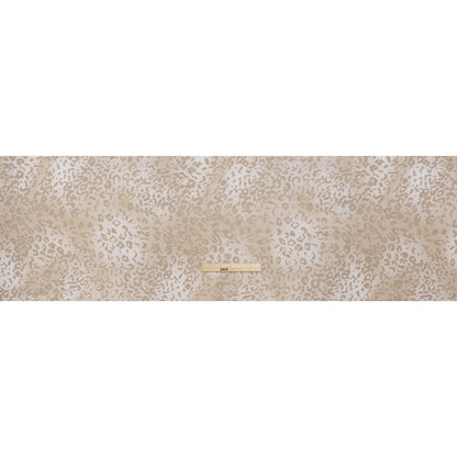 Silk Voile Print - Soft Beige and Tan Cheetah Spots - Deadstock - Full