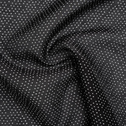Silk and Cotton Voile Print - Black and White Polka Dot Diamonds - Deadstock