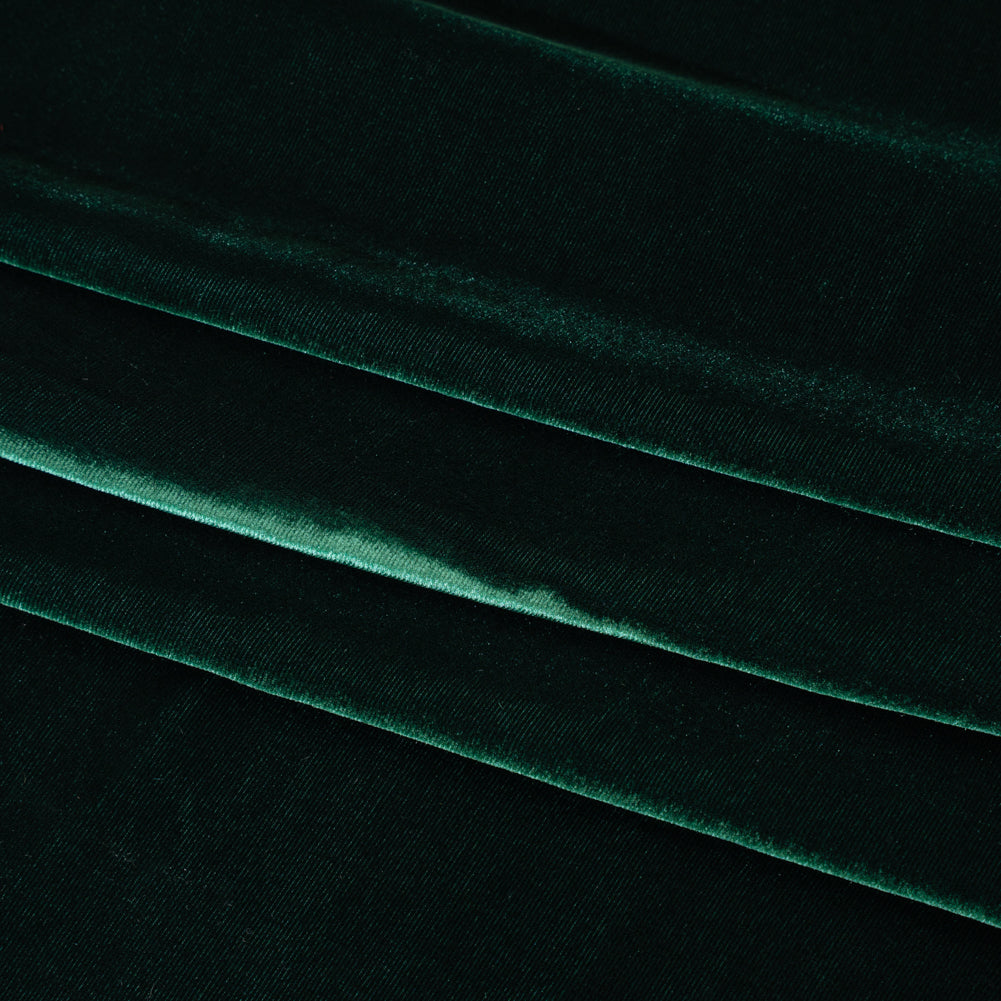 Rayon-Silk Velvet - Hunter Green - Cicero Collection Folded