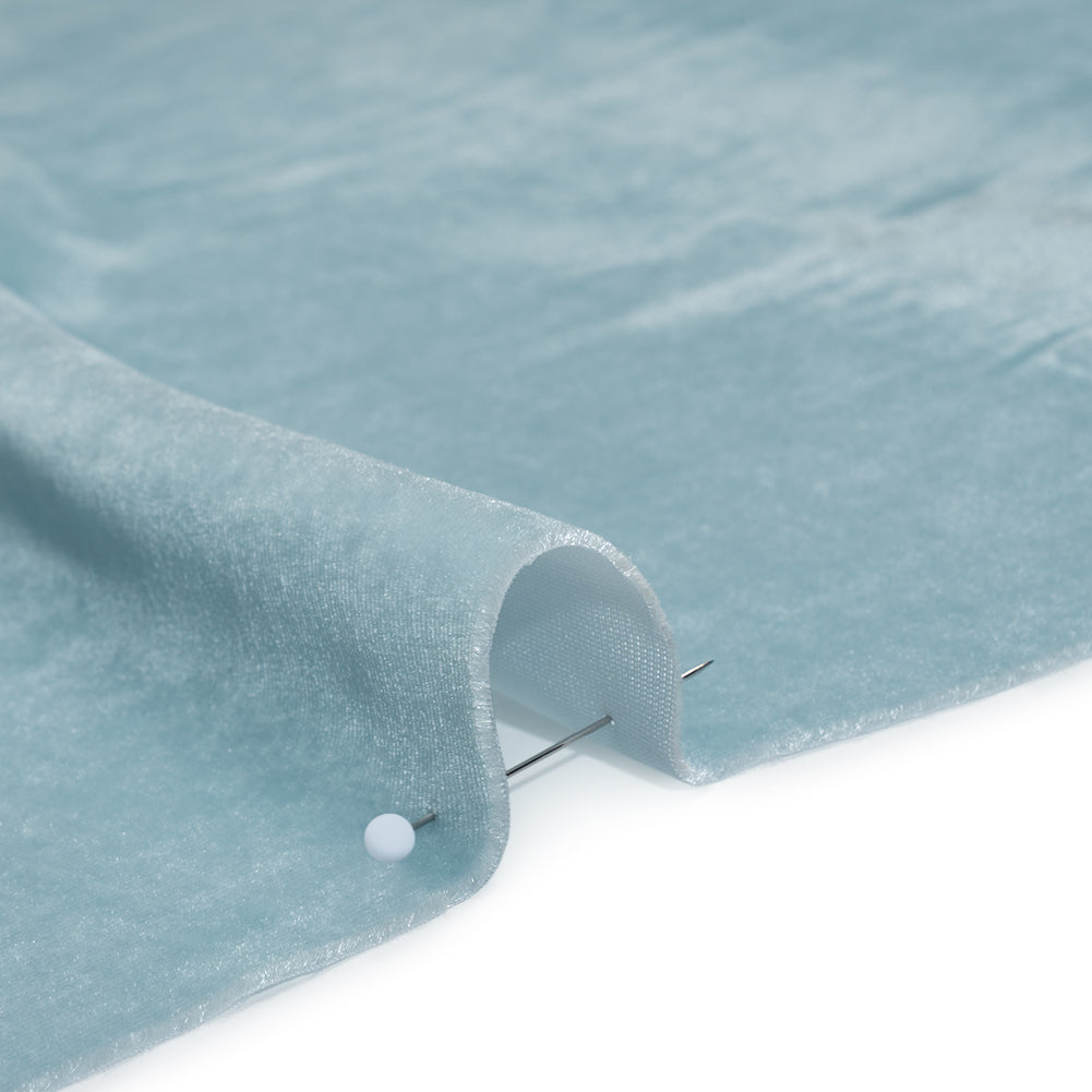 Rayon-Silk Velvet - Sky Blue - Cicero Collection Detail