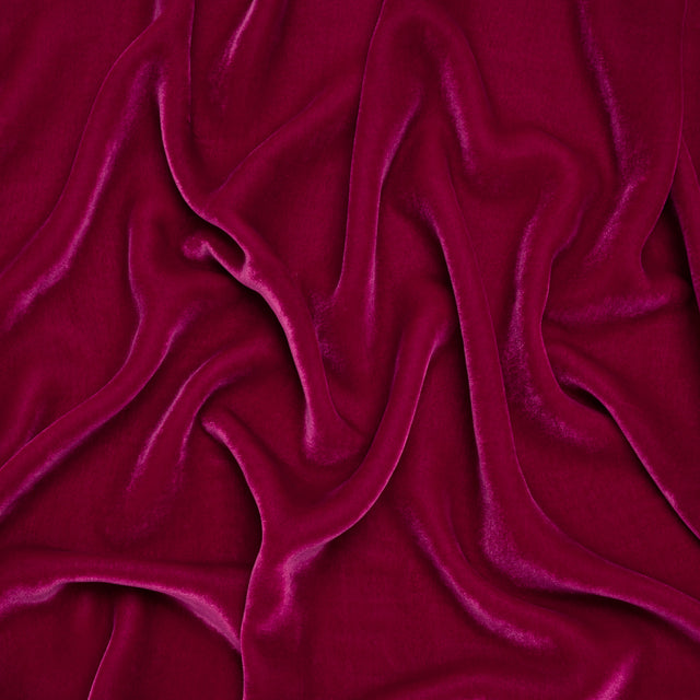 Rayon-Silk Velvet - Magenta - Cicero Collection