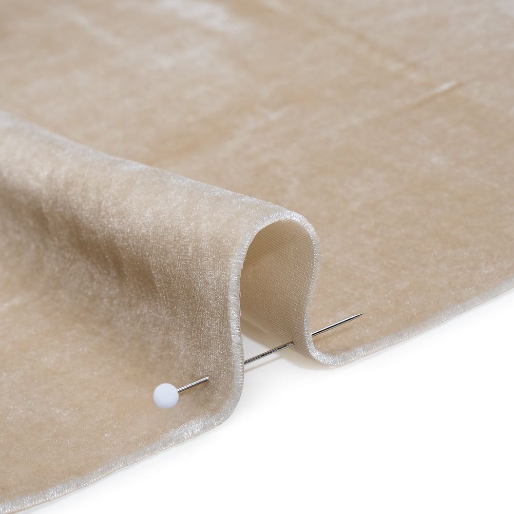 Rayon-Silk Velvet - Beige - Cicero Collection Detail
