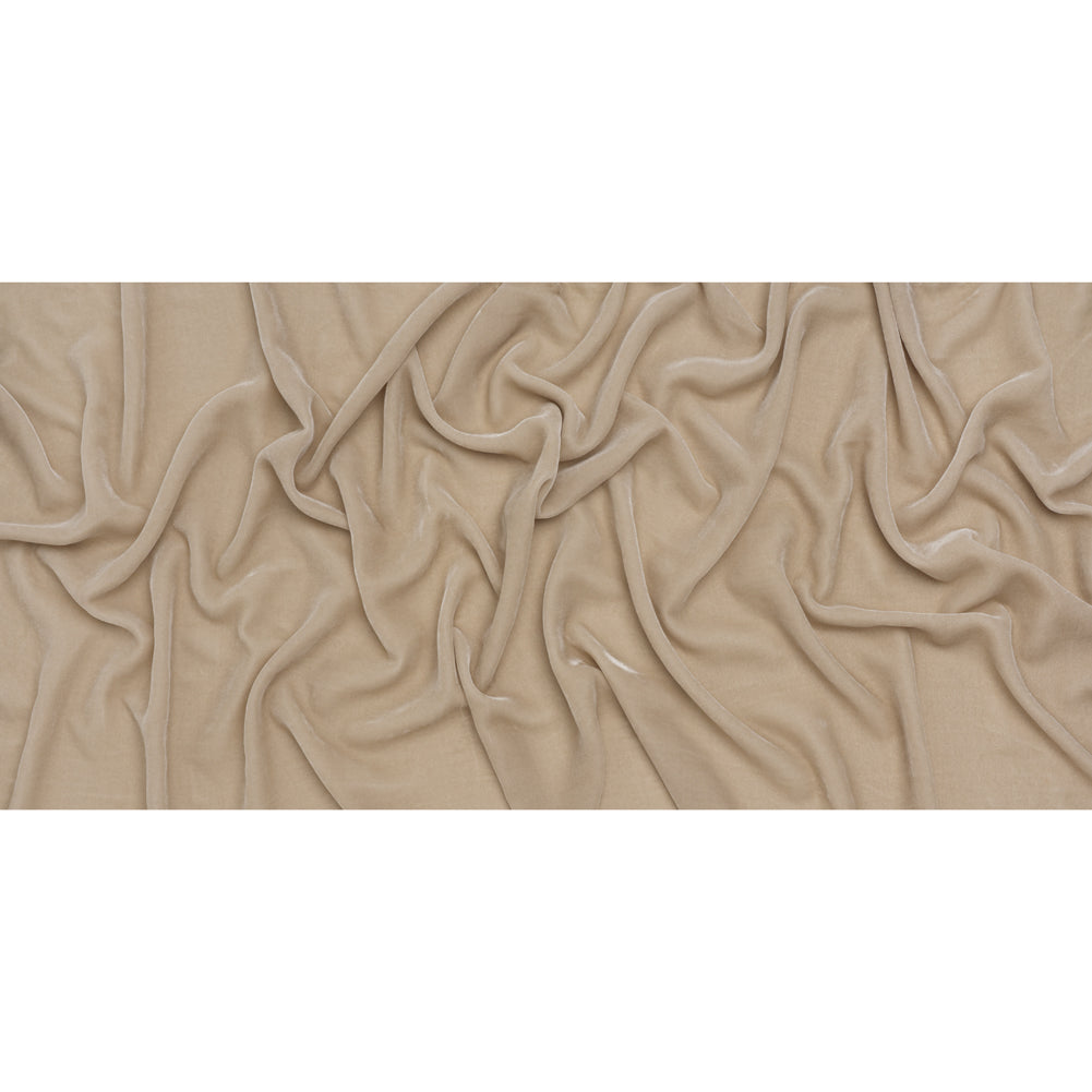 Rayon-Silk Velvet - Beige - Cicero Collection - Full