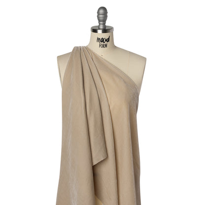 Rayon-Silk Velvet - Beige - Cicero Collection Drape