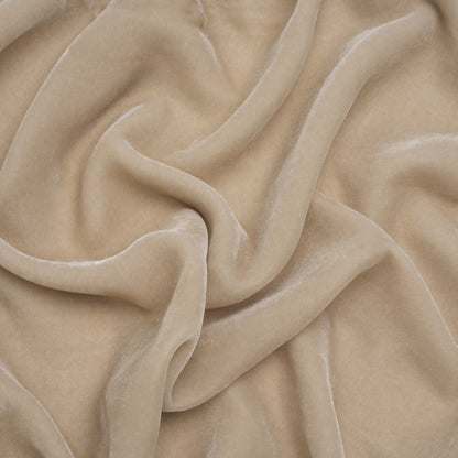 Rayon-Silk Velvet - Beige - Cicero Collection