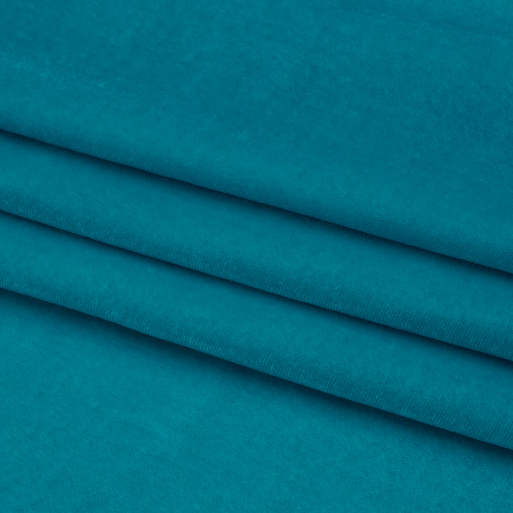 Rayon-Silk Velvet - Turquoise - Cicero Collection Folded