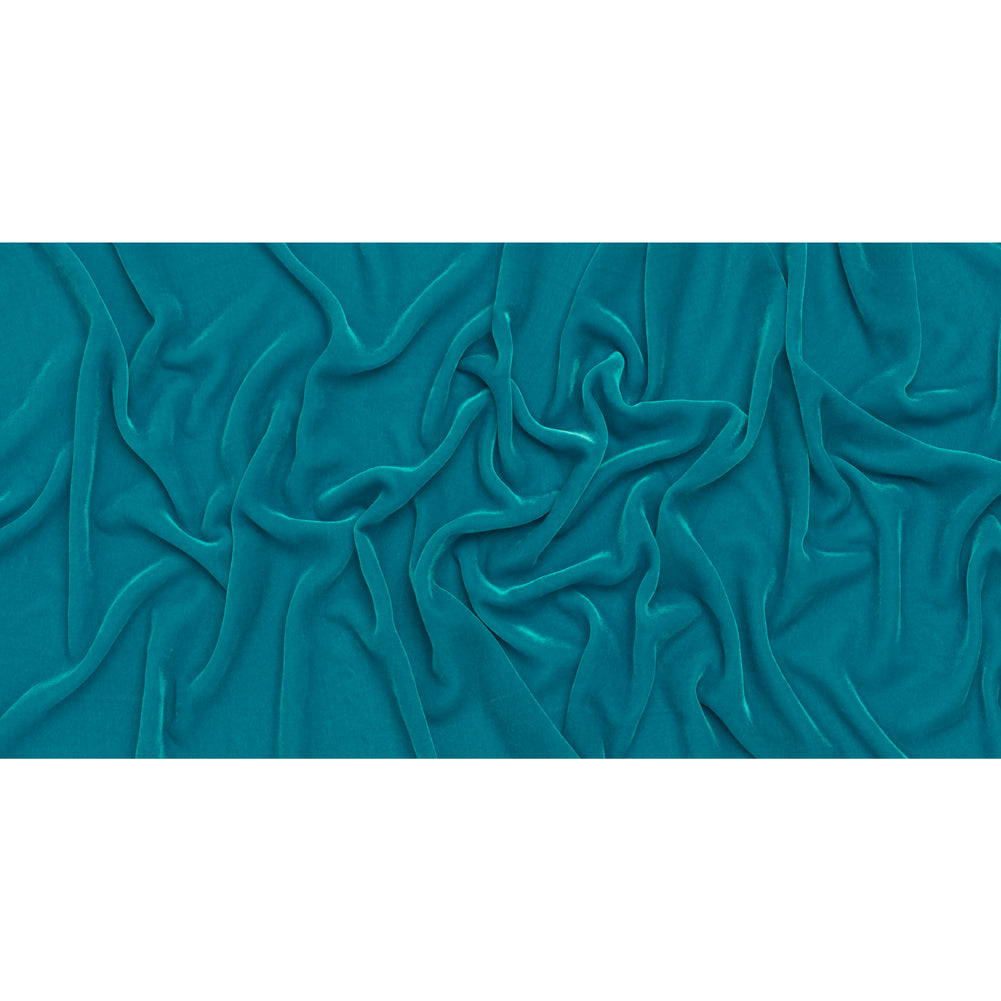 Rayon-Silk Velvet - Turquoise - Cicero Collection - Full