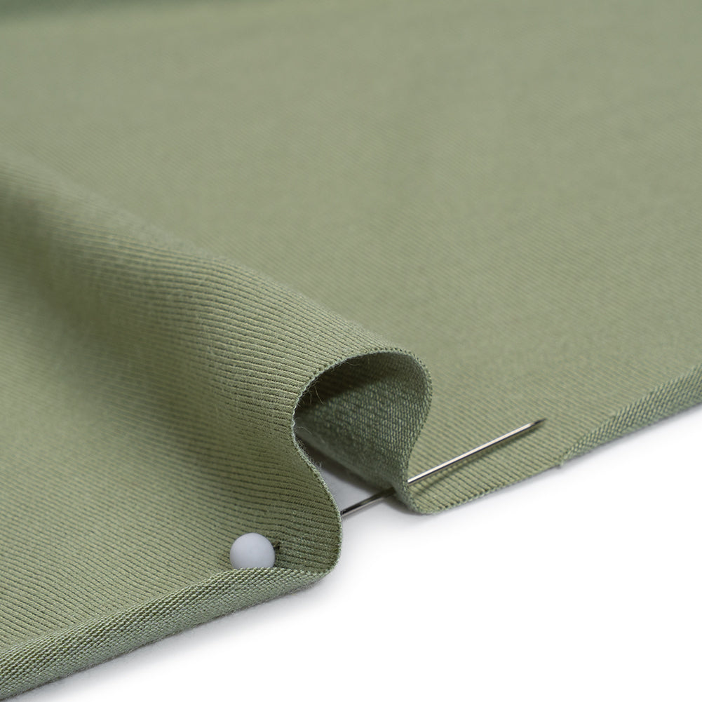 Stretch Rayon Jersey - Fern Green - Designer Deadstock - Detail
