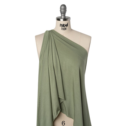 Stretch Rayon Jersey - Fern Green - Designer Deadstock