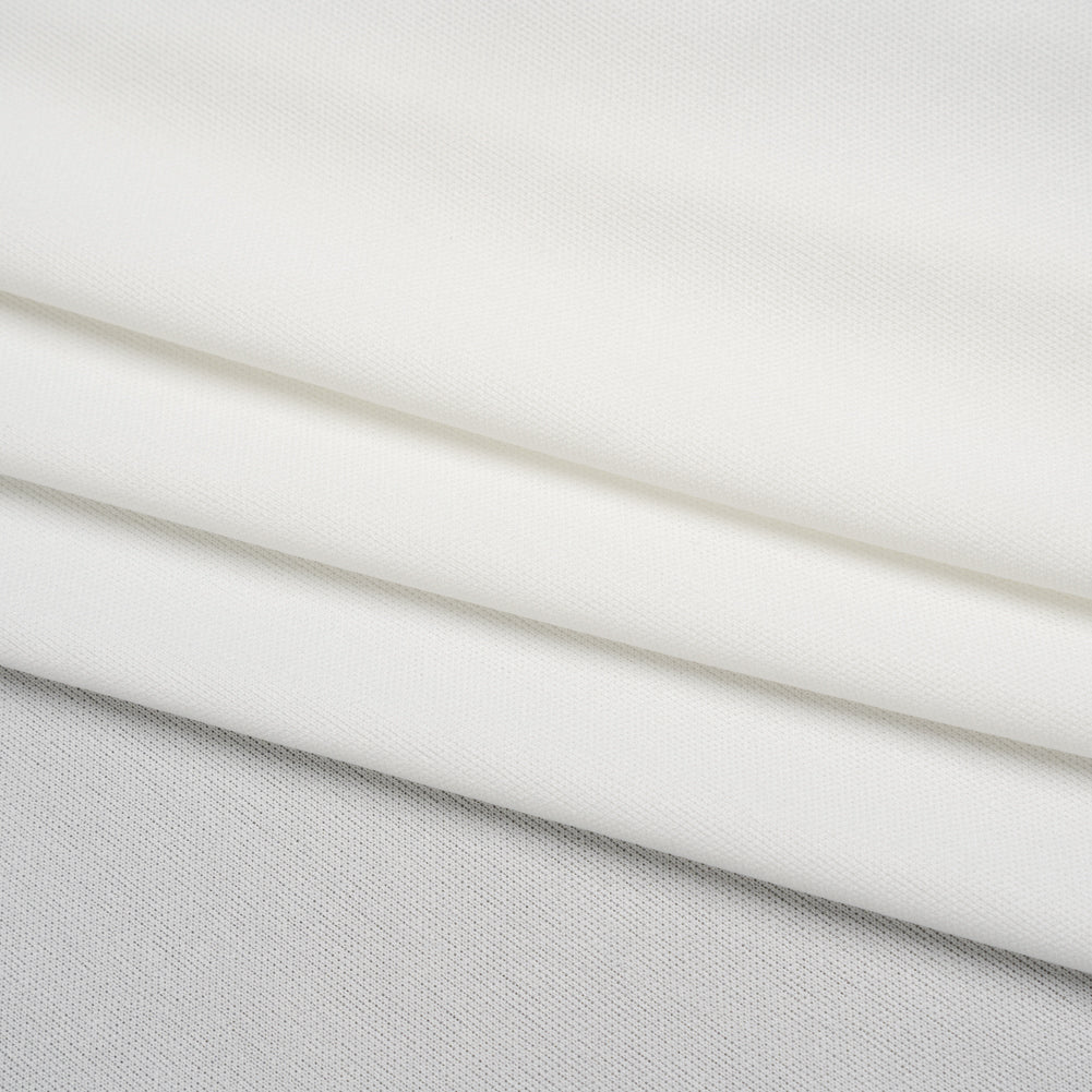 Knit Polyester Lining 70 Denier - Ivory - Designer Deadstock - Folded