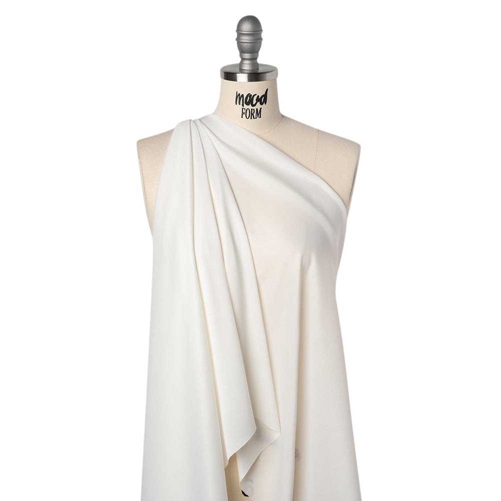 Knit Polyester Lining 70 Denier - Ivory - Designer Deadstock - Drape