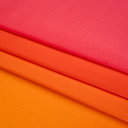 Silk Charmeuse Print 16MM, Made in Italy - Orange, Bright Pink and Orchid Ombre