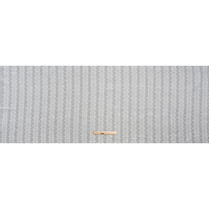 Embroidered Eyelet Cotton Voile - White Flower Wreath Stripes - Naomi Collection