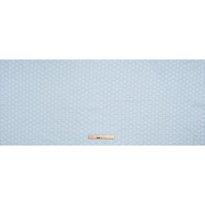 Embroidered Eyelet Cotton Voile - Pale Aqua Circles of Circles - Naomi Collection