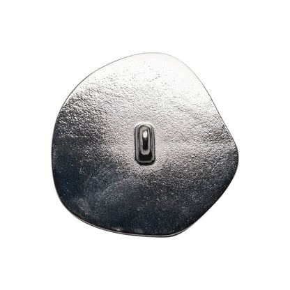Organic Edge Enameled Shank Back Button - 40L/25.5mm - Nickel and Cream