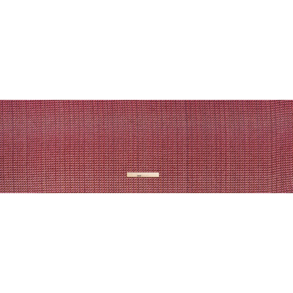 Wool Blend Tweed Twill Made in Italy - Pink, Purple and Red Zig Zags - Deadstock - Full