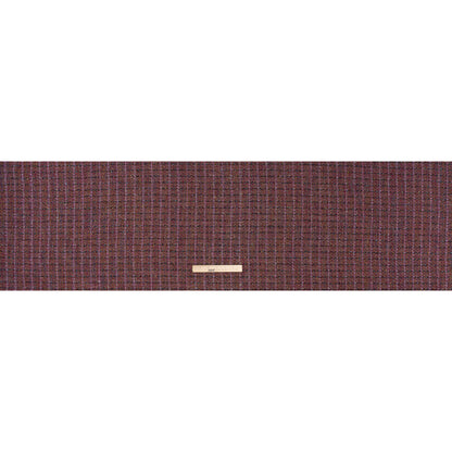 Metallic Wool Blend Tweed Woven with Eyelash Fringe Made in Italy - Purple, Black and Pink Checks - Deadstock