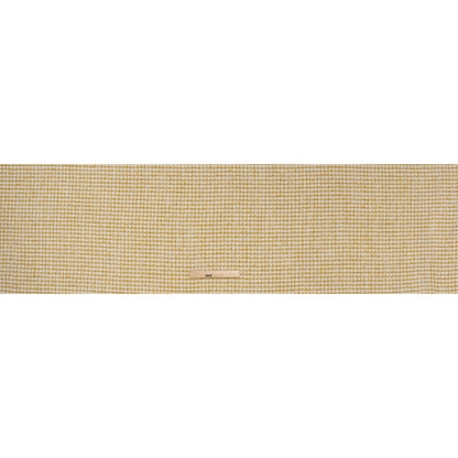Metallic Wool Blend Tweed Boucle Made in Italy - White, Sunflower Yellow and Gold Checks - Deadstock