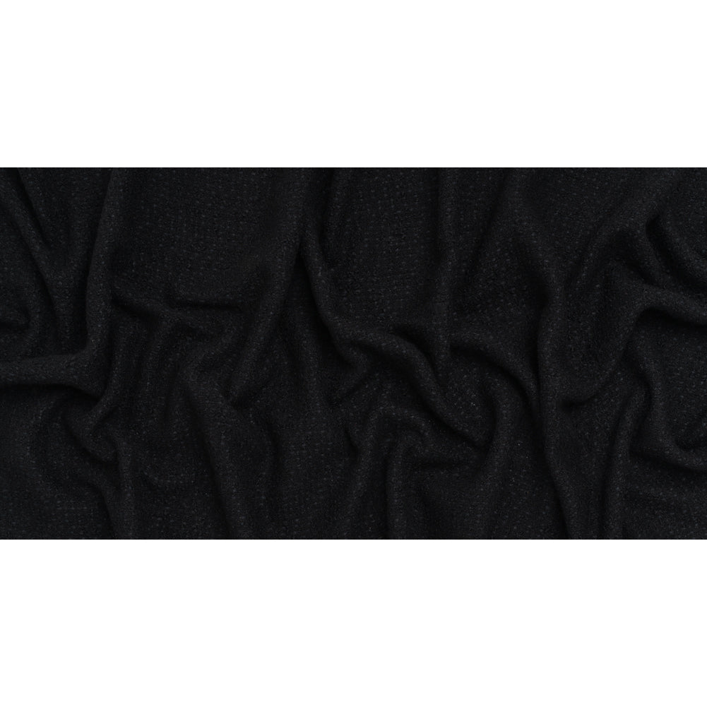 Wool Blend Boucle Tweed - Black - Deadstock - Full
