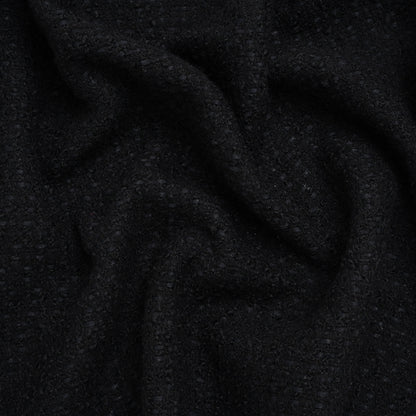 Wool Blend Boucle Tweed - Black - Deadstock
