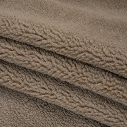 Recycled Polyester Faux Shearling - Gray Folded