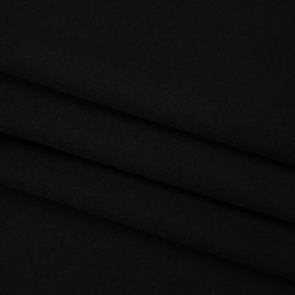 Lightweight Stretch Ponte Knit - Black - Hesperia Collection Folded