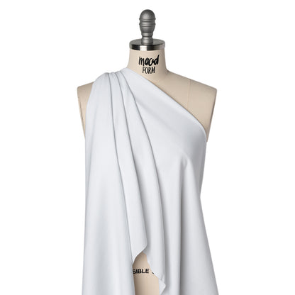 Lightweight Stretch Ponte Knit - Whisper White - Hesperia Collection Drape