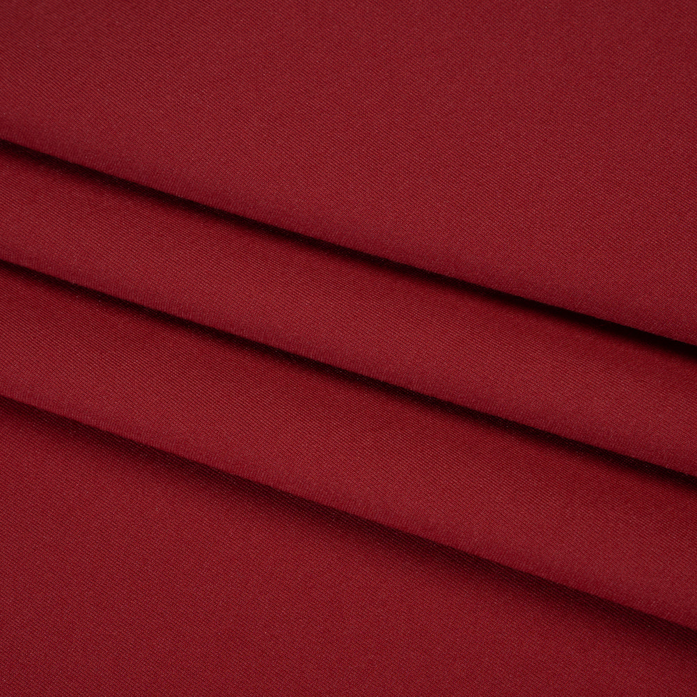 Lightweight Stretch Ponte Knit - Burgundy - Hesperia Collection Folded