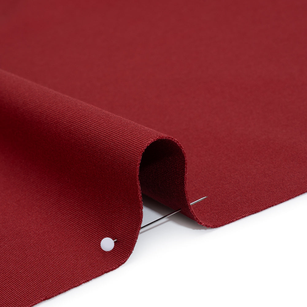 Lightweight Stretch Ponte Knit - Burgundy - Hesperia Collection Detail