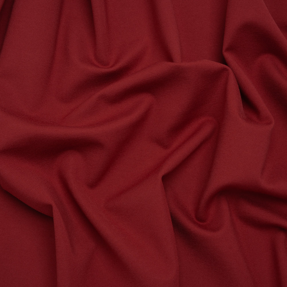 Lightweight Stretch Ponte Knit - Burgundy - Hesperia Collection