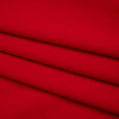 Lightweight Stretch Ponte Knit - Red - Hesperia Collection Folded