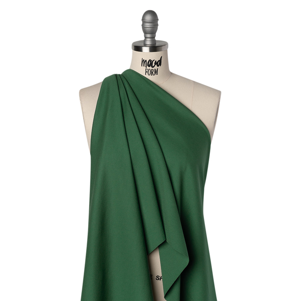 Lightweight Stretch Ponte Knit - Emerald - Hesperia Collection Drape
