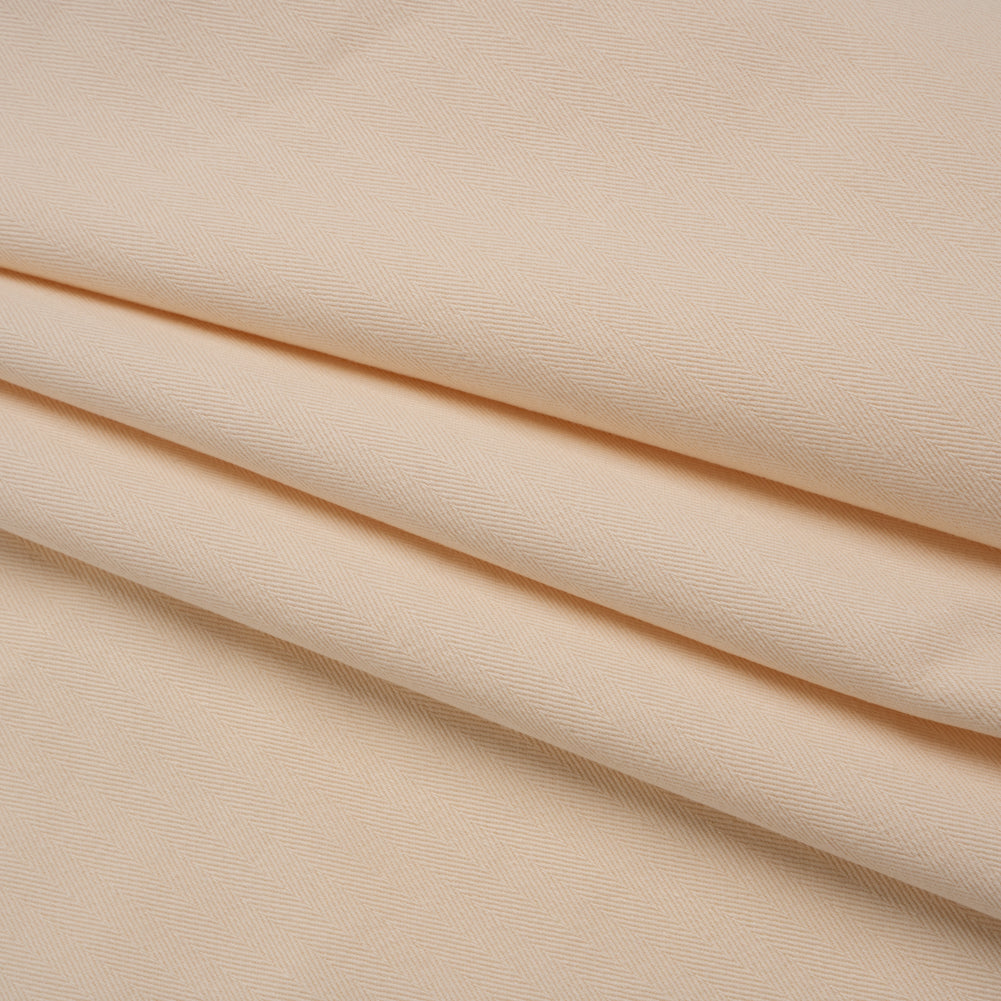 Cotton Herringbone Twill Coutil - Ecru - Farrah Collection - Folded