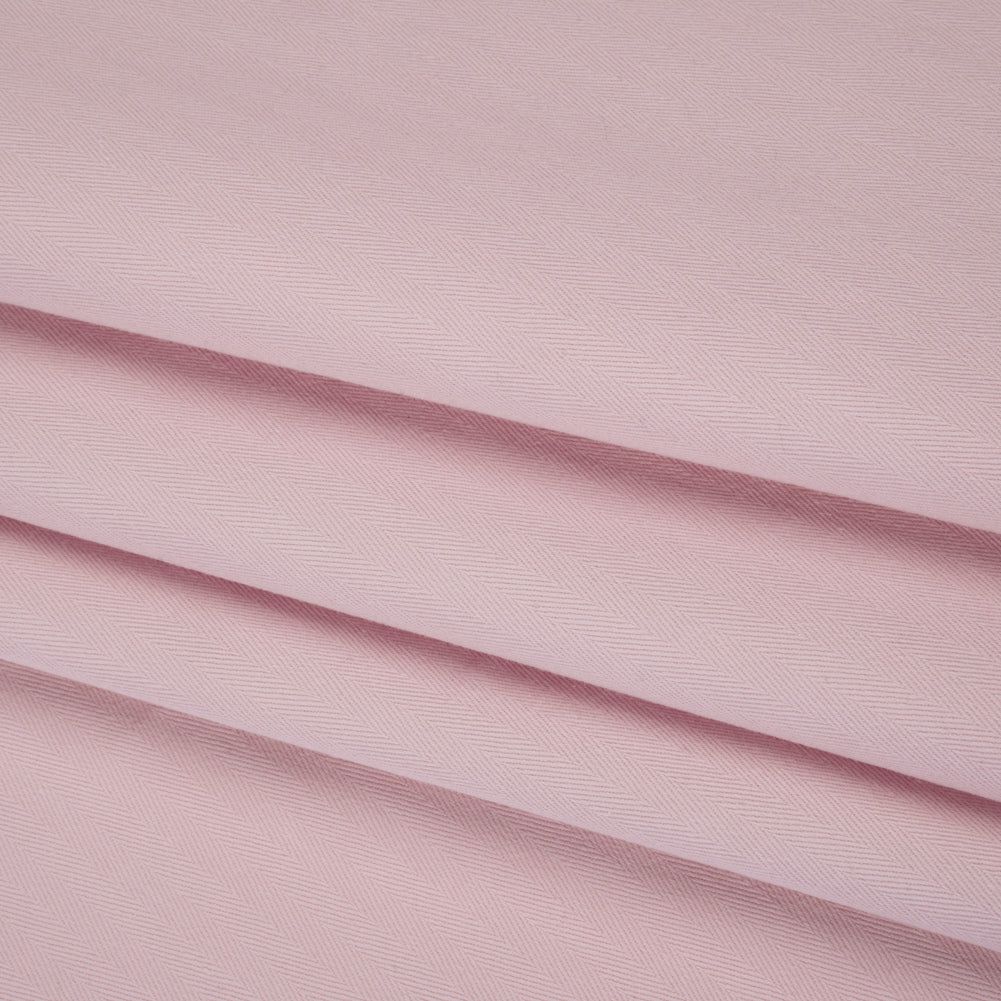 Cotton Herringbone Twill Coutil - Pale Pink - Farrah Collection - Folded