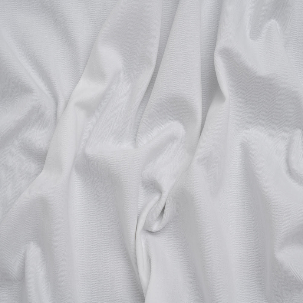 Cotton Herringbone Twill Coutil - White - Farrah Collection